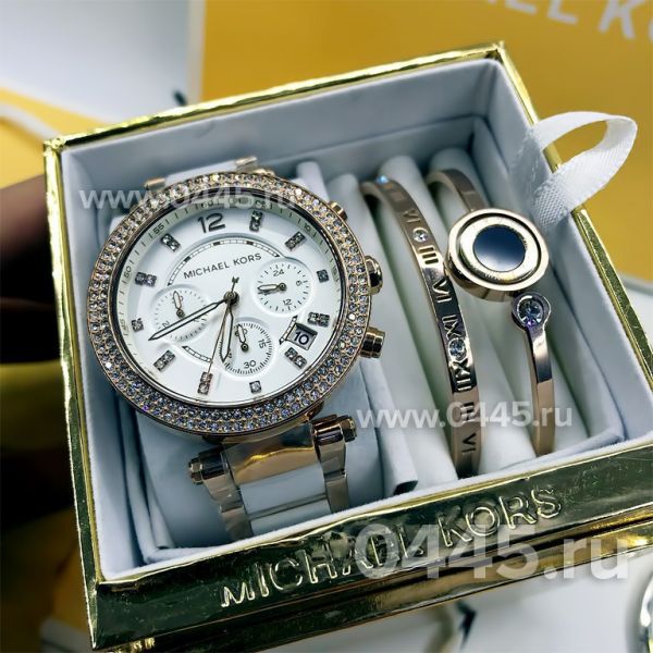 Часы Michael Kors - подарочный набор с браслетом (10212) Часы Michael Kors - подарочный набор с браслетом (10212)