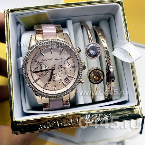 Часы Michael Kors - подарочный набор с браслетом (10213) Часы Michael Kors - подарочный набор с браслетом (10213)