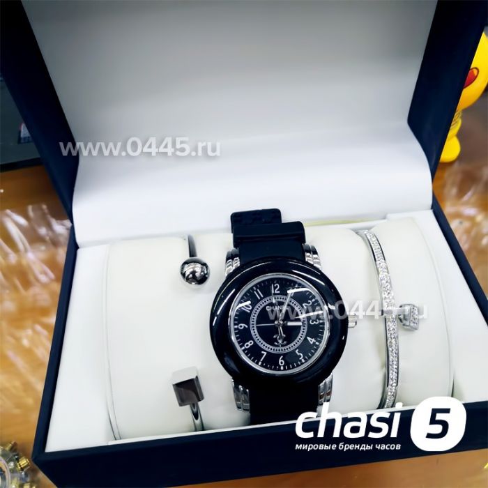 Часы Chanel - подарочный набор с браслетом (11876)