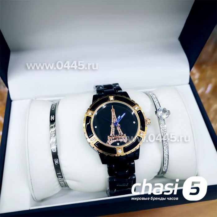 Часы Chanel - подарочный набор с браслетом (11878)