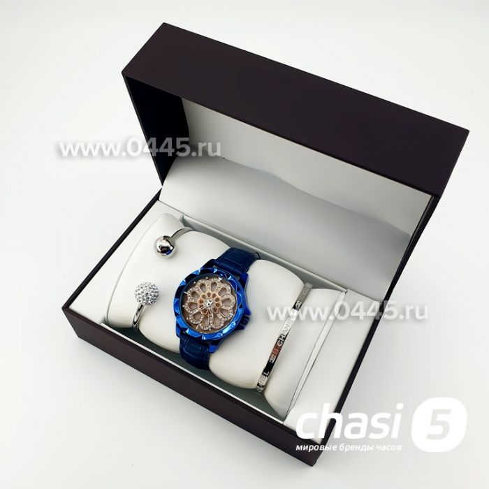 Часы Chanel - подарочный набор с браслетом (11886)