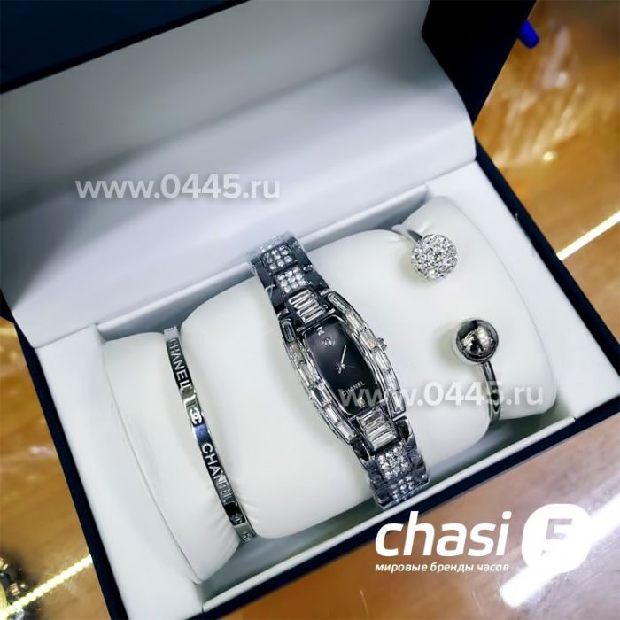 Часы Chanel - подарочный набор с браслетами (11893)