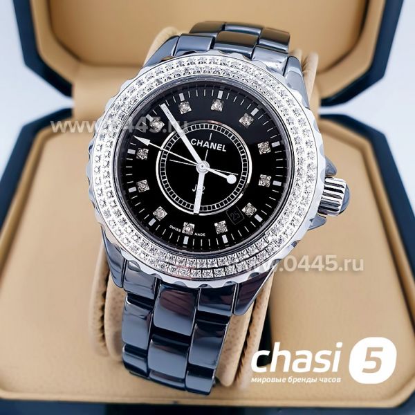 Часы Chanel J12 Diamonds Black (14761) Часы Chanel J12 Diamonds Black (14761)