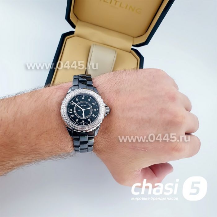 Часы Chanel J12 Diamonds Black (14761)