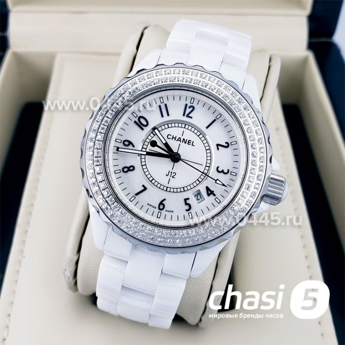 Часы Chanel J12 Diamonds White (01517)