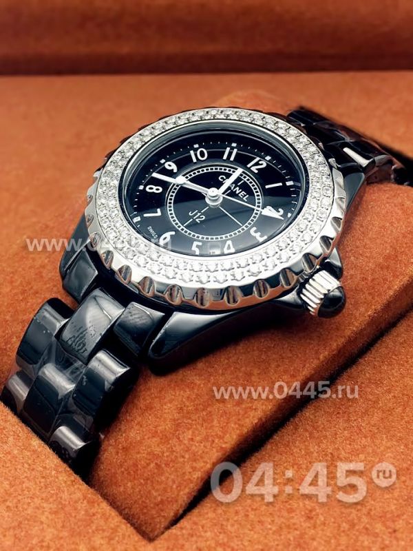Часы Chanel J12 Diamonds Black (00922)