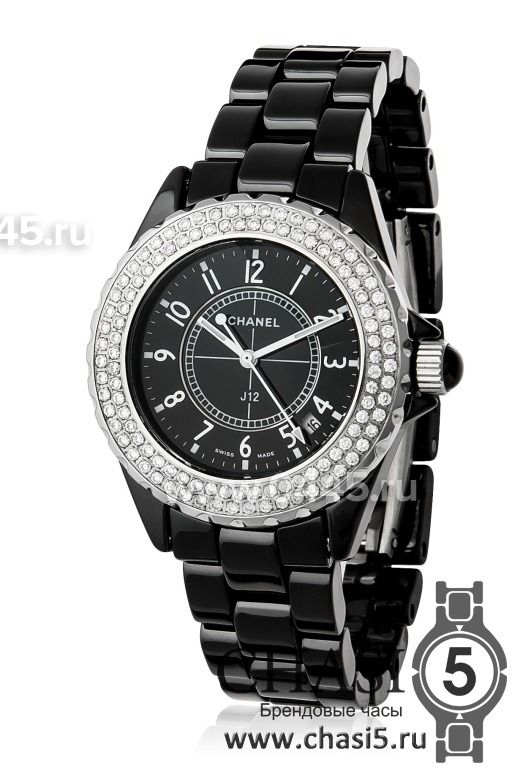 Часы Chanel J12 Diamonds Black (00922) Часы Chanel J12 Diamonds Black (00922)