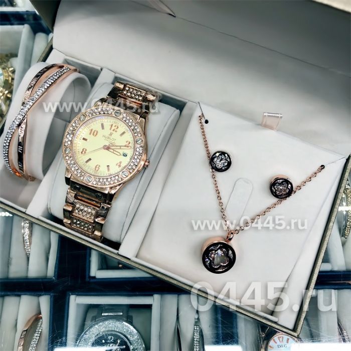 Часы Hublot - подарочный набор с браслетом (09834)